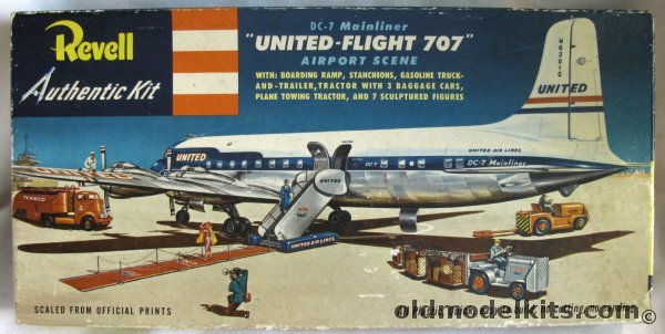 Revell 1/122 DC-7 'United Flight 707' Airport Set 'S' Kit, H220-198 plastic model kit